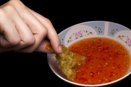 Deep Fried Wonton Thai food.の写真素材