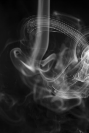 smoke collection on black backgroundの写真素材