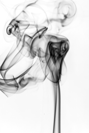 smoke collection on black backgroundの写真素材