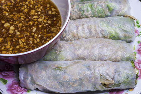Fresh Spring Rolls and Sweet Sauce