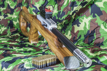 .22 LR semi automatic carbineの写真素材