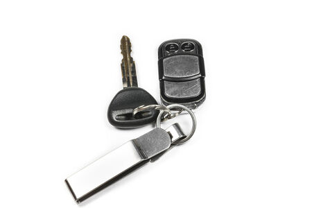 Car keys on a white background.の写真素材