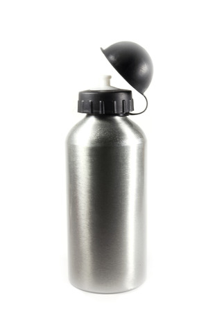 sport water bottle on a white background の写真素材