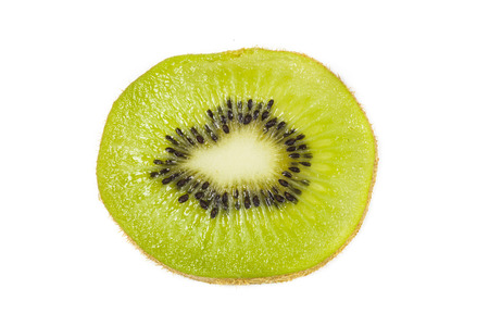 Juicy kiwi fruit  on white backgroundの写真素材