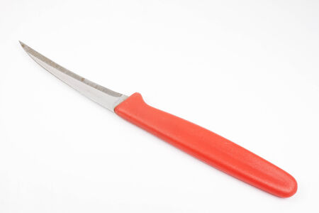 Fruit carving knife On white backgroundの写真素材