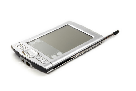 Pocket PC on white backgroundの写真素材