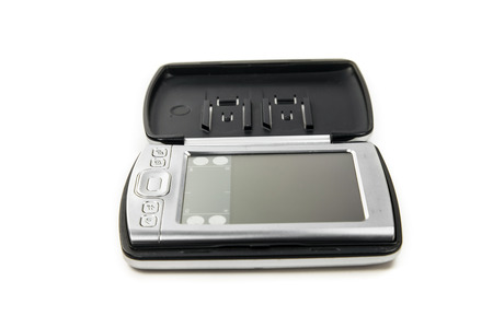 Pocket PC on white backgroundの写真素材