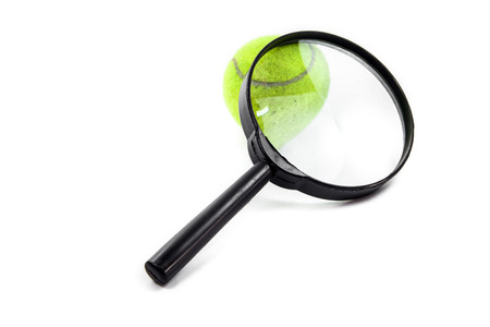 magnifying glass On white backgroundの写真素材