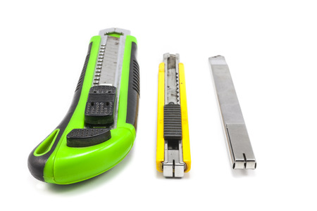 Cutter blade on a white background