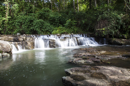 Beautiful Thailand waterfall in deep forest.の写真素材
