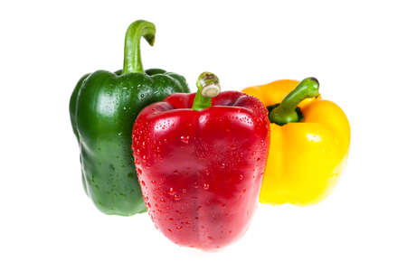 sweet pepper on white background.の写真素材
