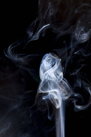 Smoke on black background.の写真素材