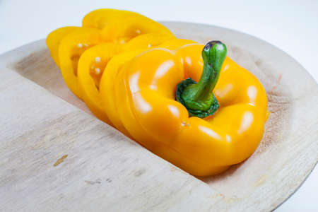 Sliced sweet pepperの写真素材