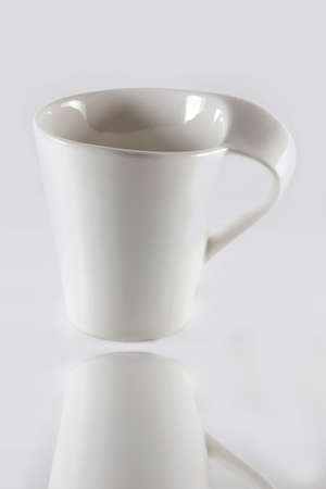 White cup on white background.の写真素材
