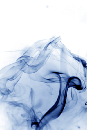 Bule smoke on white background.の写真素材