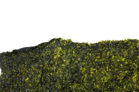 seaweed sheets on white background.