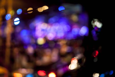 Bokeh background, blur, road, light, nightの写真素材