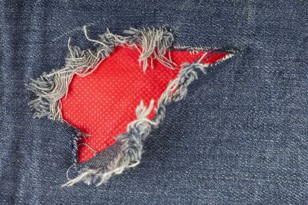 Jeans torn denim texture.の写真素材
