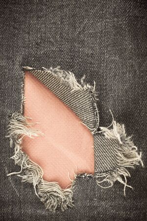 Torn denim vintage texture background.の写真素材