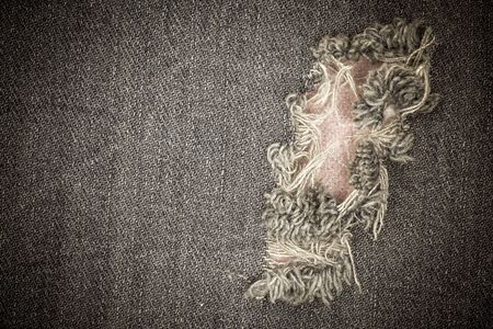 Texture of Vintage blue jeans close up.の写真素材