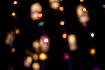 Abstract circular bokeh blur light background.の写真素材
