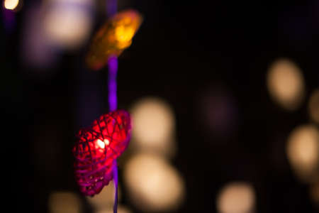 Background blur bokeh light at night.の写真素材