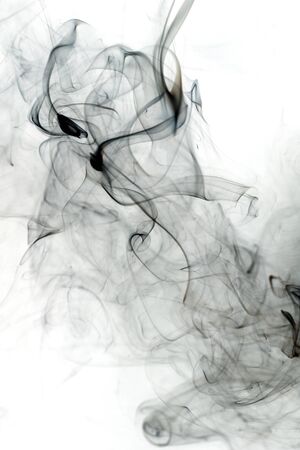 Toxic fumes movement on white background.の写真素材