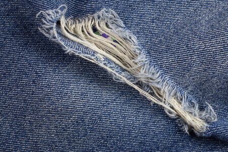 Jeans torn denim texture.