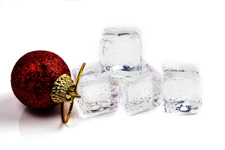 ice cubes on white background.の写真素材