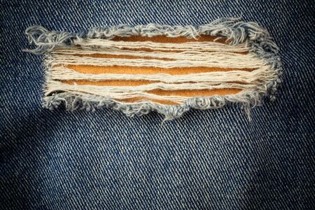 Vintage torn denim texture.の写真素材