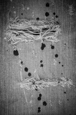 Texture of jeans , Torn denim jeans texture, Torn jeans, Old jeans, Torn blue jean fabric texture, Jeans background.の写真素材