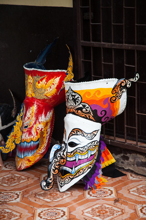 LOEI ,THAILAND-JULY 7: Ghost Festival (Phi Ta Khon) The mask procession celebrated  on Buddhist holiday known in Thai as"Boon Pra Wate" at Loei province,July 7, 2016のeditorial素材