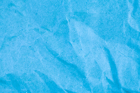 Blue paper textures for backgrounds, Blue recycle crumpled paper background.の写真素材