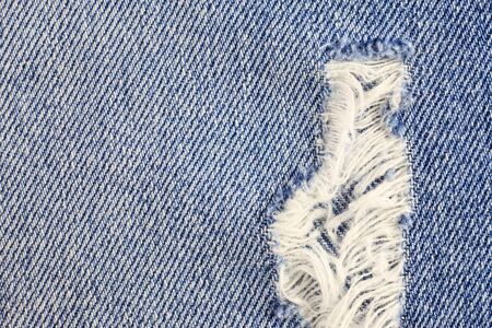 Jeans torn denim texture.