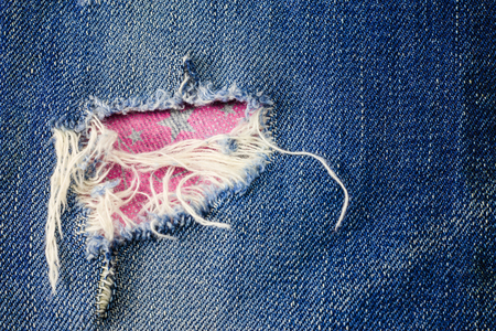 Jeans torn denim texture.の写真素材