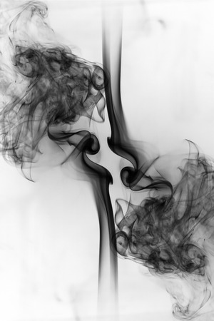 Toxic fumes movement on a white background.の写真素材