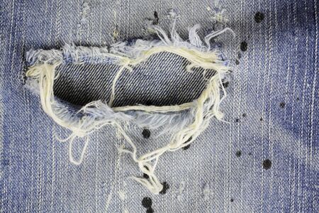 Jeans torn denim texture, Jeans background.