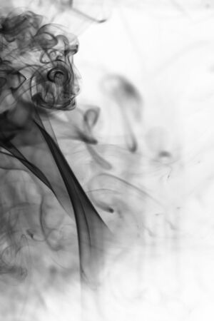 Toxic fumes movement on a white background.の写真素材