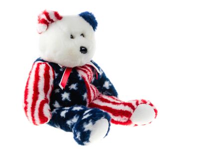 American teddy bear on a white background.の写真素材