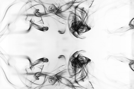 Toxic fumes movement on a white background.の写真素材