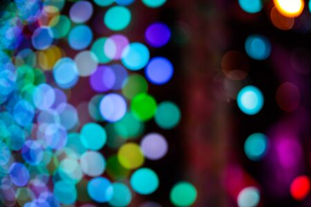 Abstract circular bokeh at night background.
