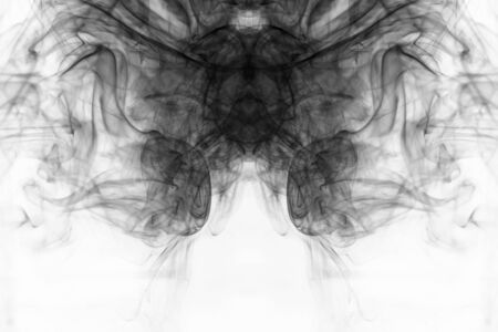 Toxic fumes movement on a white background.の写真素材