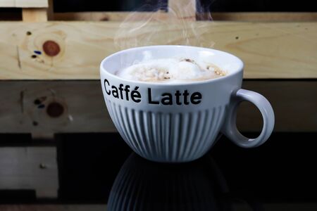 Hot coffee latte cup delicious.