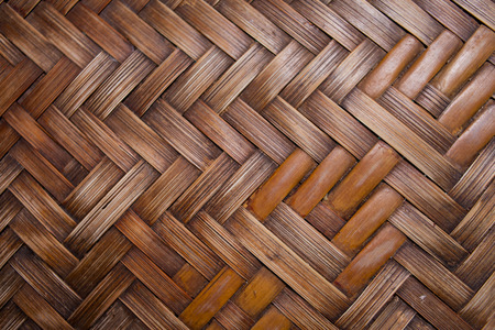 Background woven bamboo pattern.の写真素材