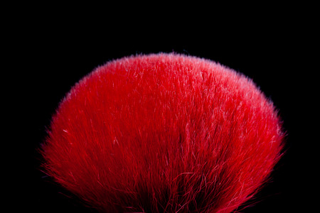Make up brush on black background.の写真素材