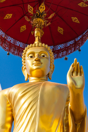 Beautiful Golden Buddha in Thailand.の写真素材