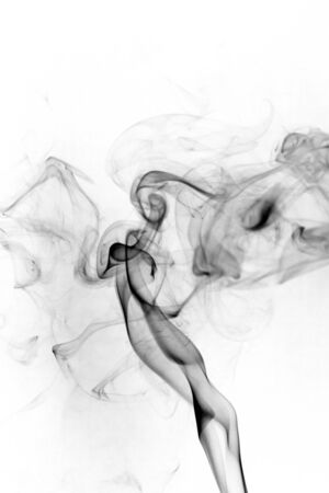Smoke toxic movement on a white background.の写真素材