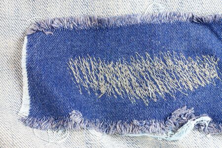 Jeans torn background, Denim texture.