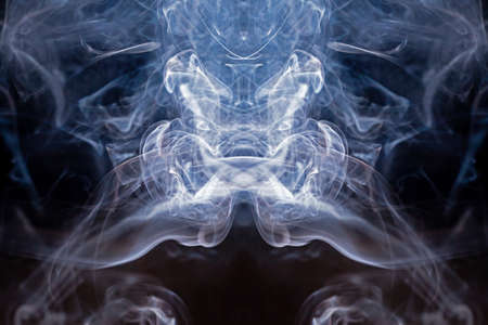 Smoke motion on black background.