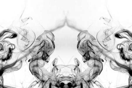 Smoke toxic movement on a white background.